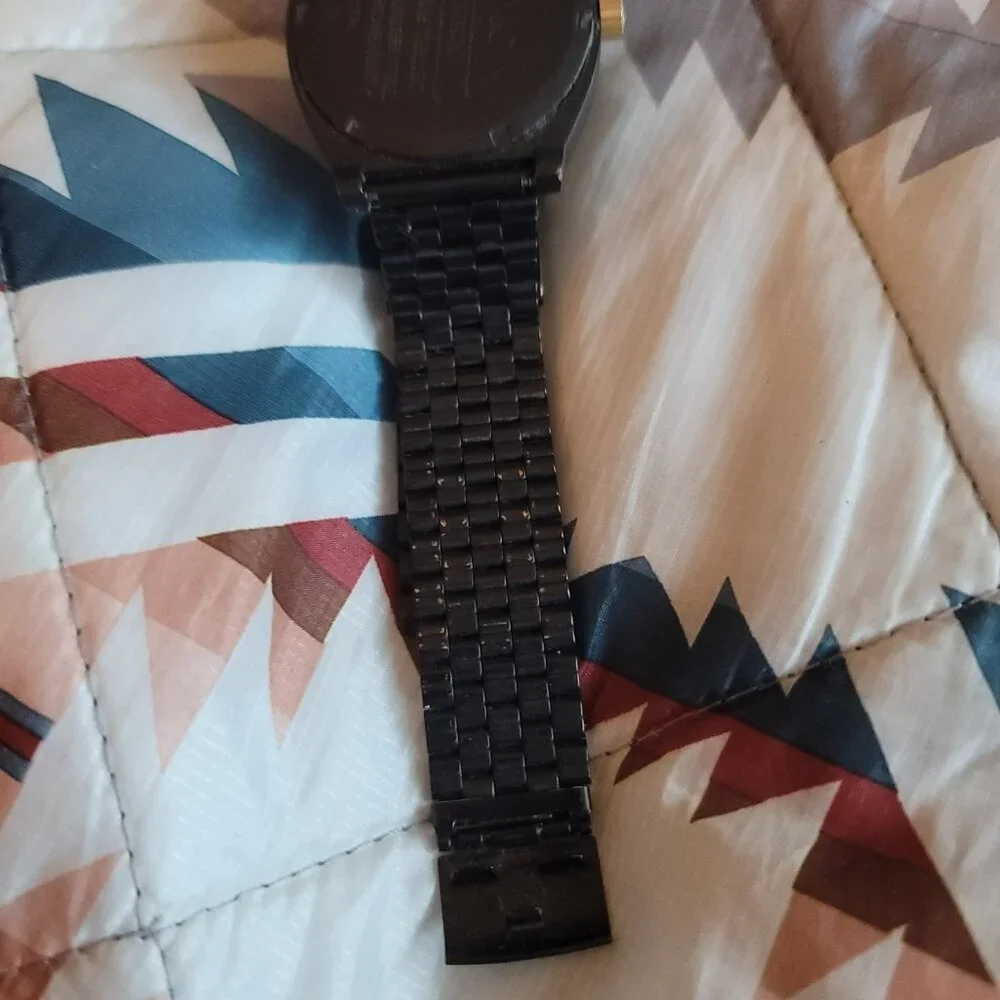 Nixon The Time Teller Black Metal Stainless Steel Watch